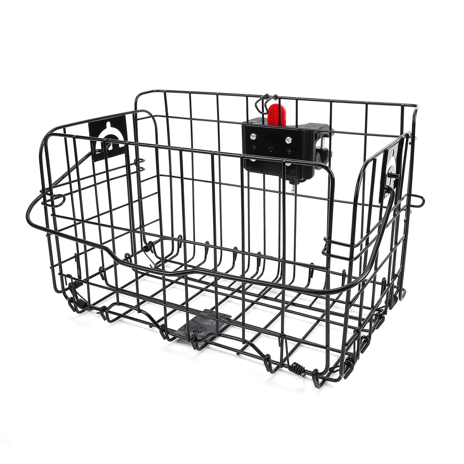 

Folding Bike Front Basket with Quick-Release Bracket and Removable Liner Bag Easy Installation