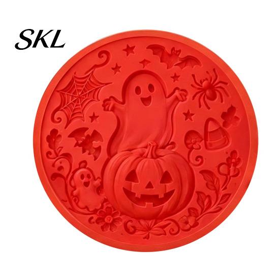 Handmade Pathway Stepping Stones Silicone Stone Mold for Halloween DIY Garden Pathway, Flexible Reusable Casting Concrete Molds Cement, Sunflower Cat