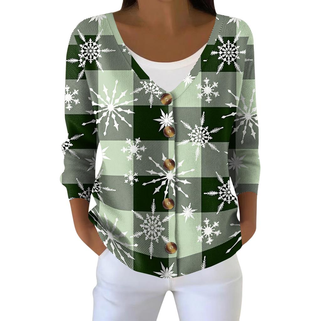 Women's Fashion Long Sleeve  Print Jacket Cardigan