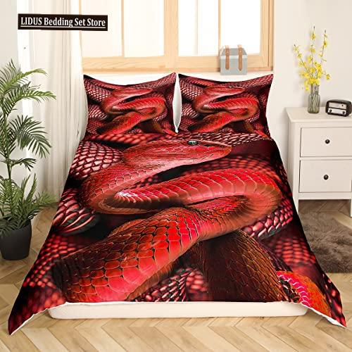 Kwiat Węża Trawa Księżyc Poliestrowy Komplet Poszewek na Kołdrę Dla Dzieci Chłopców Dziewczynek Motyl Zwierzęcy Pokrowce na Kołdrę z Poszewkami Rozmiar Twin