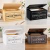 Wooden Storage Box Long-Lasting for Laundry Room, Bathroom