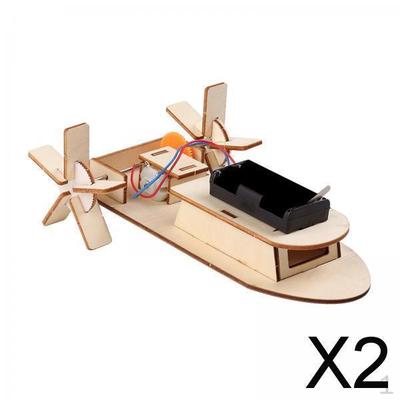 Solarbetriebenes Holzflugzeug-Bauset für Kinder, 2-teilig