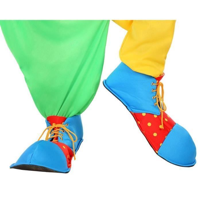 Červeno-modré klaunské boty - ATOSA - 36 cm - pro dospělé - ideální na tematické večírky a karneval