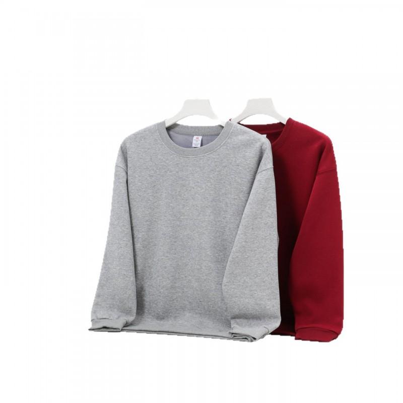 Mens Oversized Crewneck Sweatshirt Thick Fleece Lined Cotton Blend