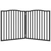 2 Piece Foldable Dog Gate Black 160 cm Poplar Wood