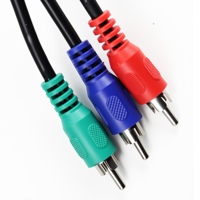 Component Video Cable 3-RCA Male to 3-RCA Male RGB Ypbpr Component Video Cable for Samsung LG Sony HDTV DVD STB 5
