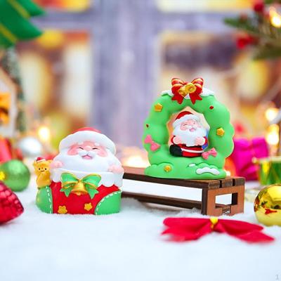 6Pcs Christmas Figurines Creative Resin Statues for Desk Bedroom Living Room