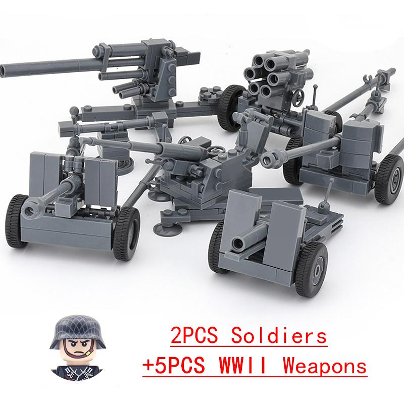 25/50/100Pcs Military Weapons SWAT Gun Cannon Soldier Army Police Hat Building Blocks Figure Accessories Model Bricks DIY Toy