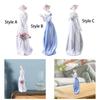 Ornamento de Estátua de Porcelana para Senhora Centro de Mesa Artesanato Nórdico Coleção Figura de Cerâmica de Menina para Armário de Escritório Varanda Estante de Mesa