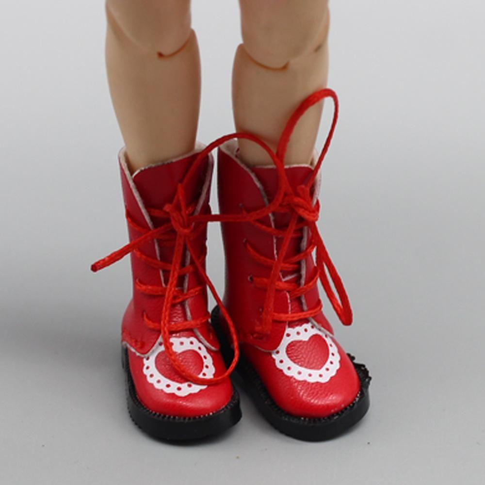 Handmade Toys Birthday Gifts Doll Accessories PU Leather Shoes Doll Boots Shoes 1/6 Doll