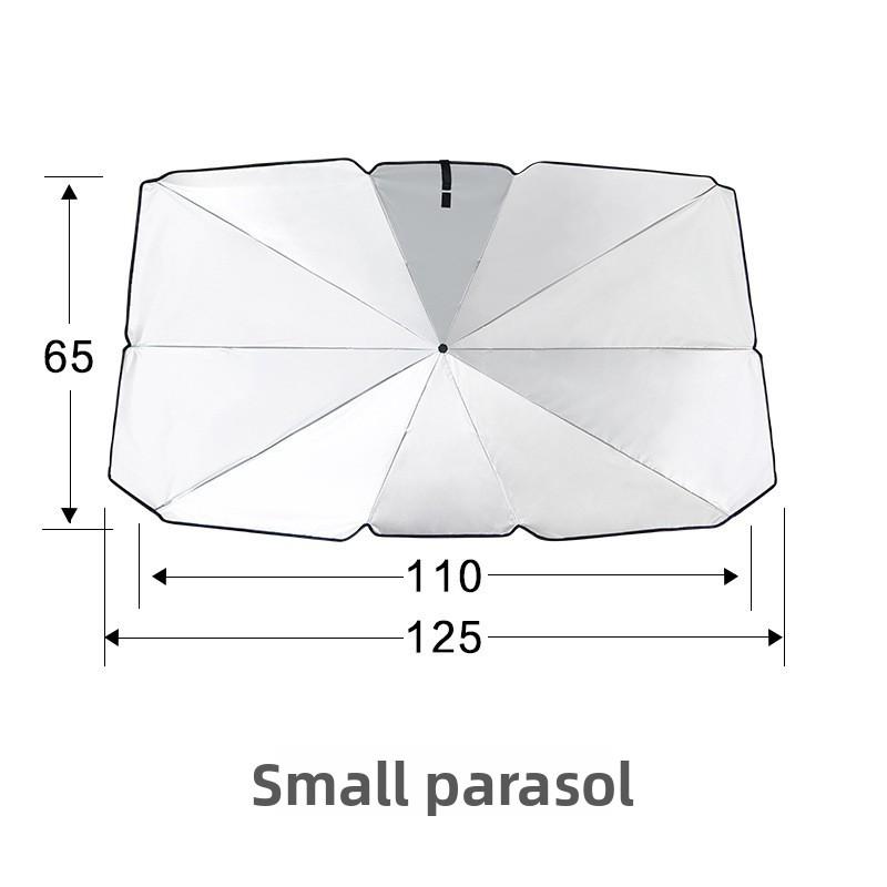 

Summer Retractable Folding Sunshade for Vehicle Windscreen small silver coated