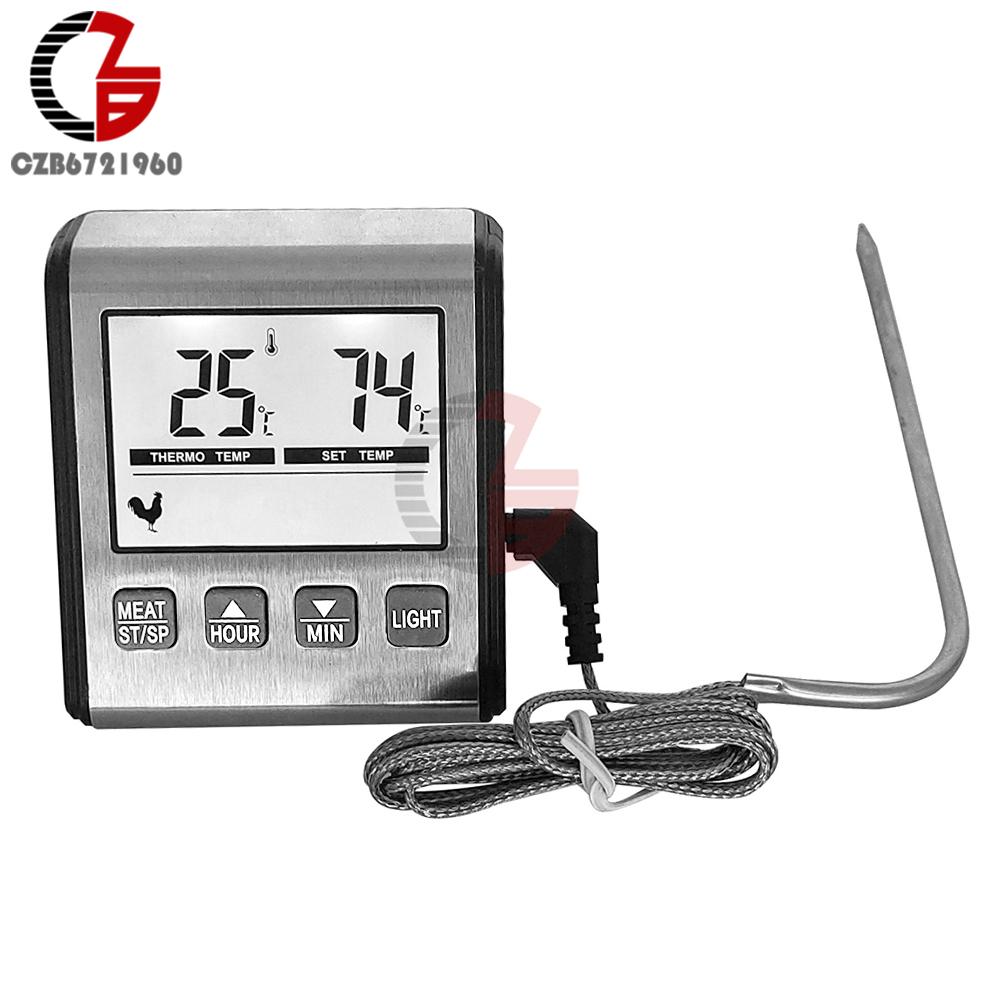 

Цифровой термометр для приготовления пищи TP710, температура мяса, пищи для кухни, барбекю, гриля, таймер, сигнализация с зондом, измеритель тепла для приготовления пищи дома