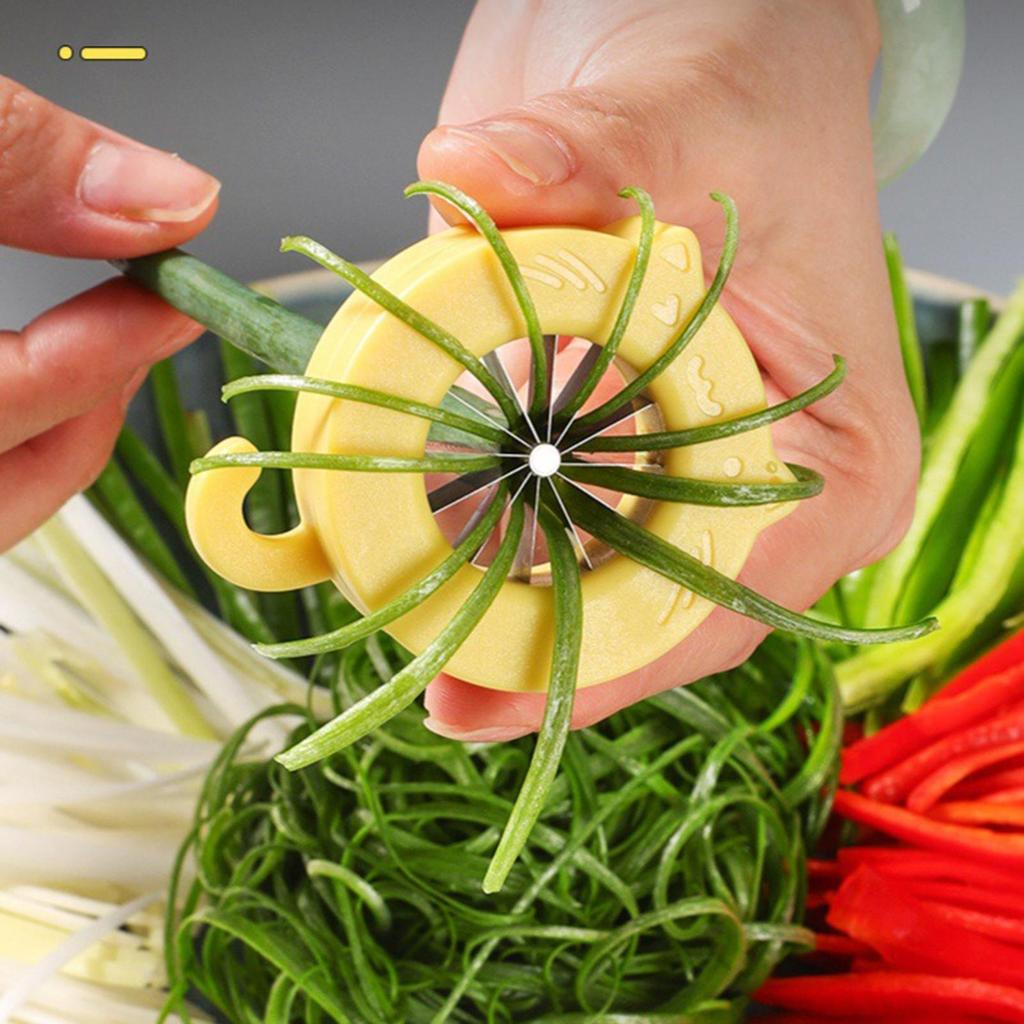 Taglia cipollotti in Acciaio Inossidabile Affettatore per Cipollotti Gadget da Cucina Strumento Affettatura Tritatutto Professionale Per Chef Ristorante Insalata