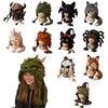 Halloween Cosplay Hat Kit Fantasy Hood Crochet Kit, Cute Animal DIY Dragon Unicorn Making Supplies Skull Earflap Craft for Adults, Handmade