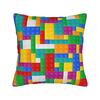 Classic Red Green Blue Yellow Building Blocks Bricks Pillow Case Comfy Pillow Cover Funny Pillowcases For Living Room Sofa