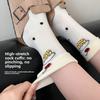 Female Autumn and Winter All Kinds of Cartoon Dog Cute Folding Mouth Pile Pile Cotton Socks