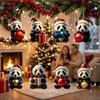 Panda Ornament Collection 2D Acrylic Cute Ornaments Advent Calendar 24 Days Christmas Countdown Gift Box Collectible Hanging Pendants for Holiday