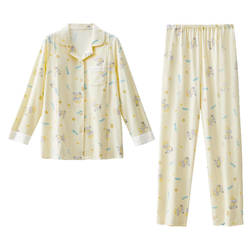 Дышащий послеродовой комплект пижамы для кормления XL