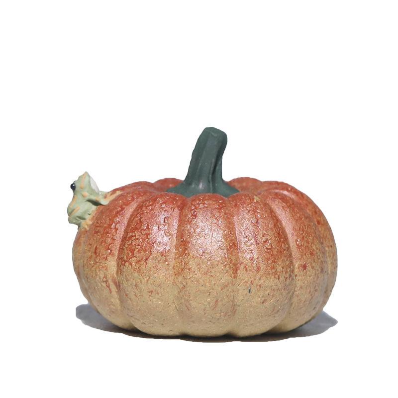 

Yixing Purple Clay Water-spraying Frog Pumpkin Tea Pet Ancient Tea Sculpture Tea Figurine Play Toys Tea Statue Ornaments Craft
