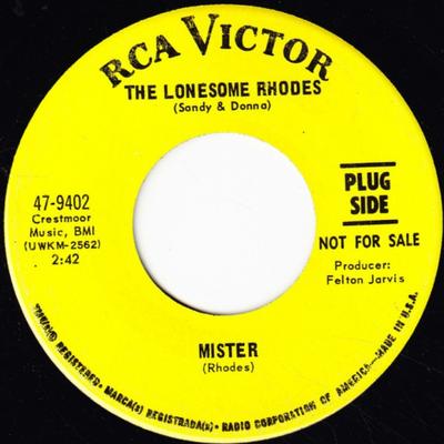 7inch Record LONESOME RHODES - Mister / The Day Love Comes (Findin 479402PROMO RCA Victor 1967 US Folk Used