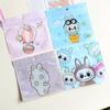 Cute Cartoon Labubu Transparent Self-Sealing Storage Bag for Jewelry and Materials