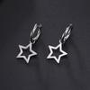 Stainless Steel Star Drop Earrings Women Girls Gold Color Hoop Earrings Minimalist Wedding Jewelry Gift for Friends