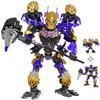 Nuovo Robot Mecha Combinabile Soldato Scheletrico Blocchi da Costruzione Guerriero Biochimico Maschera Dorata Giocattolo Ragazzo Regalo per le Feste dei Bambini
