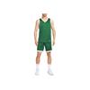 Nike Dri-Fit Crossover Stock Fashionable Versatile Comfortable Solid Color Basketball Jersey Men Tops Green IB8638-341