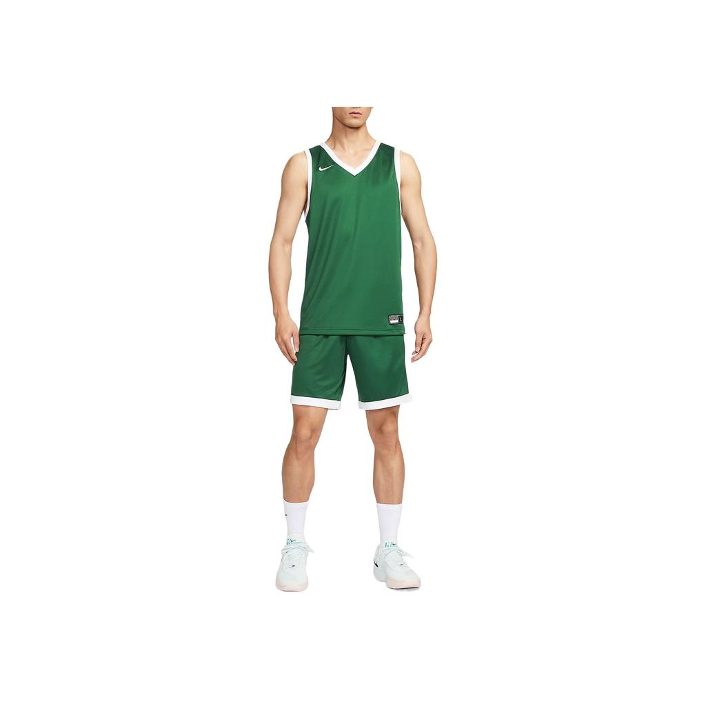 Nike Dri-Fit Crossover Stock Fashionable Versatile Comfortable Solid Color Basketball Jersey Men Tops Green IB8638-341