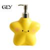 Bathroom Soap Dispenser 400ML Cartoon Star with Plastic Pump, Refillable Liquid Hand Container Container, Empty Shower Gel Lotion Bottle for