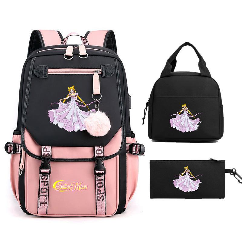 Sailor Moon Cartoon Elementary School Bag Lightweight Junior High School Backpack Women's Large Capacity Travel Bag