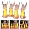 4Pcs Acrylic Illuminateds Angel Figurines Color Changing Nightlight For Holiday Centerpieces Design