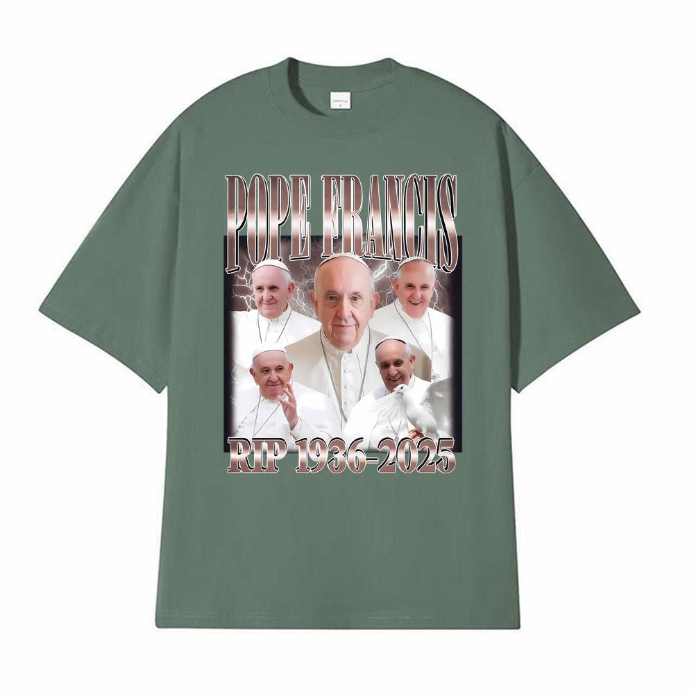 

Pope Francis Vintage RIP 19362025 Printed Tee Shirt Men Women Harajuku Fashion Tshirt High Quality Comfort 100 Cotton T Shirt 4XL