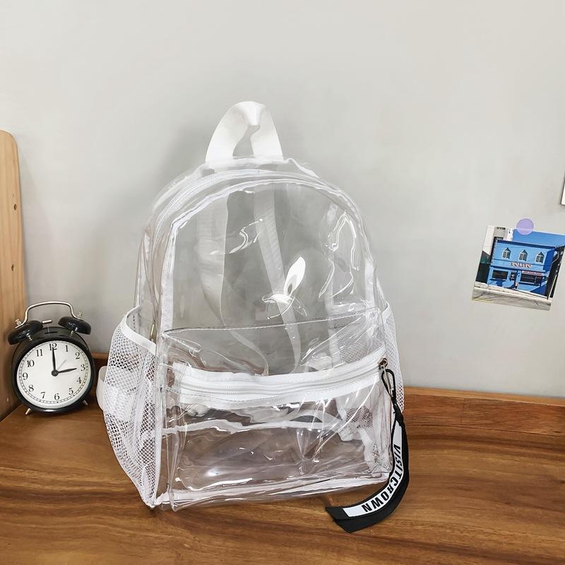 Schultasche wasserdicht transparent Gelee Rucksack Damen 1011 neuer Campus große Kapazität Schüler Schultasche personalisiert vielseitiger Rucksack