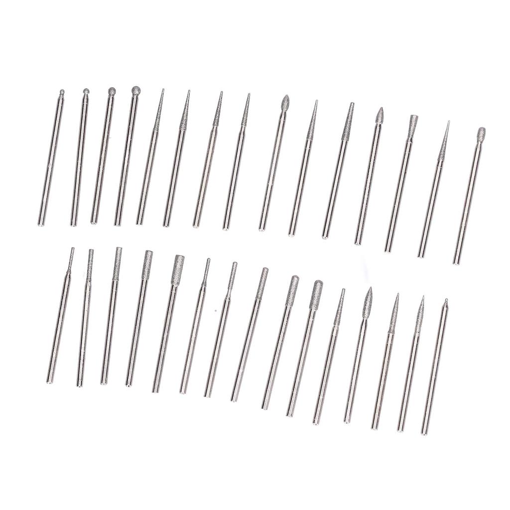 30Pcs Grinding Head Bit Emery Grinder Burr File Tool Set Kit for Polishing Carving