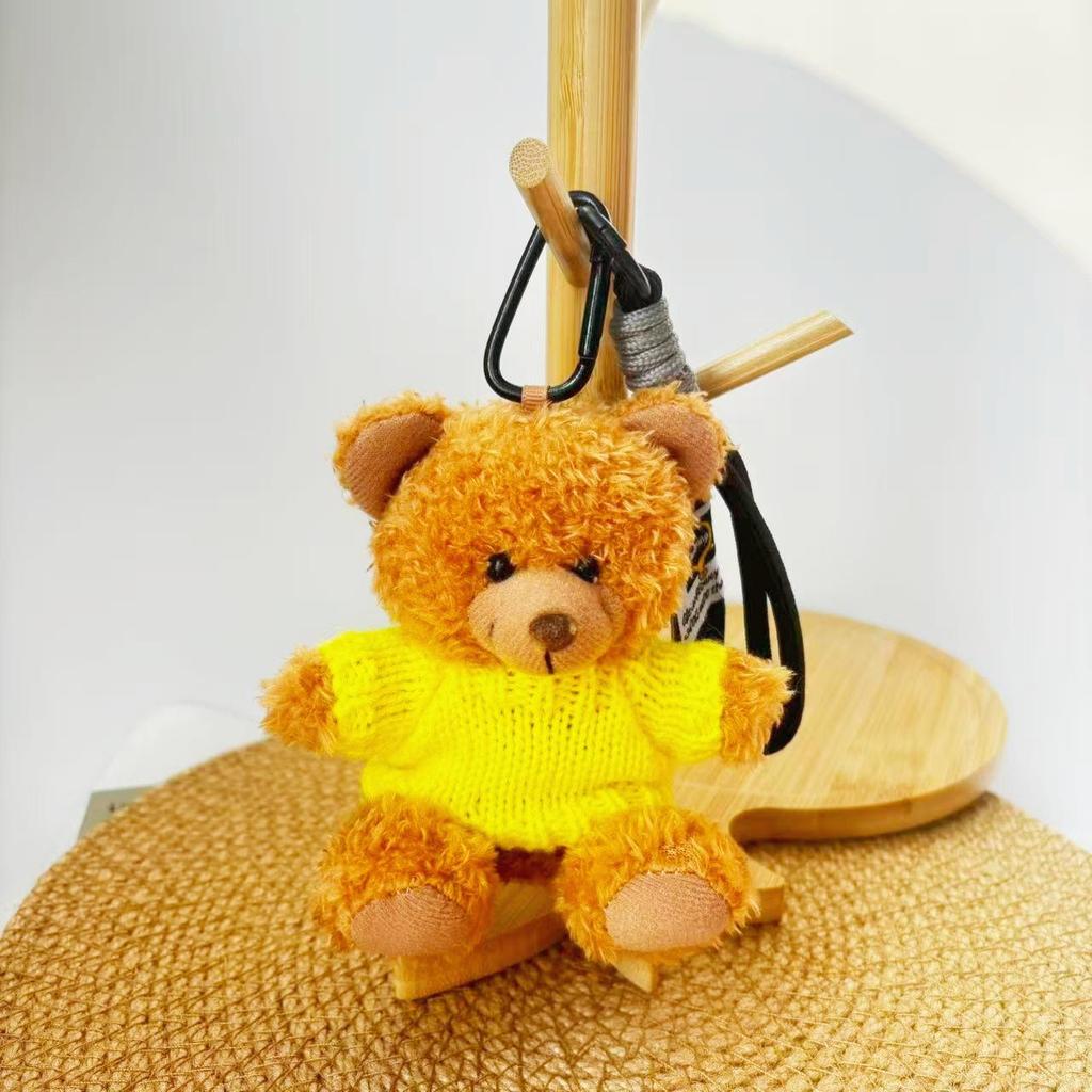 Wearable Teddy Bear Keychain Pendant – Plush Toy Gift for Graduation Season with Logo Print