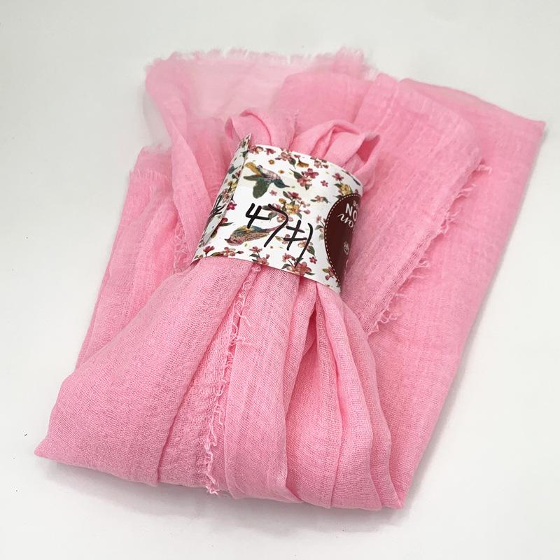 Women Cotton Scarf New Summer Girls Solid Color Sunscreen Thin Scarves Soft Shawl Foulard Viscose Spring Lady Wrap Shawls