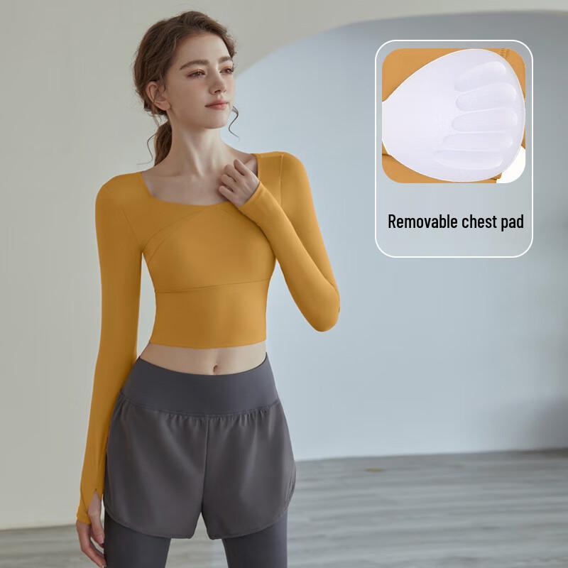 OEING Women s Long Sleeve Padded Yoga Top M