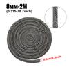 2M Fireplace Sealing Rope 6/8/10/12mm Gasket Cord Stove Door Fireplace Cord High Temperature Woodburner Sealing Rope Replacement