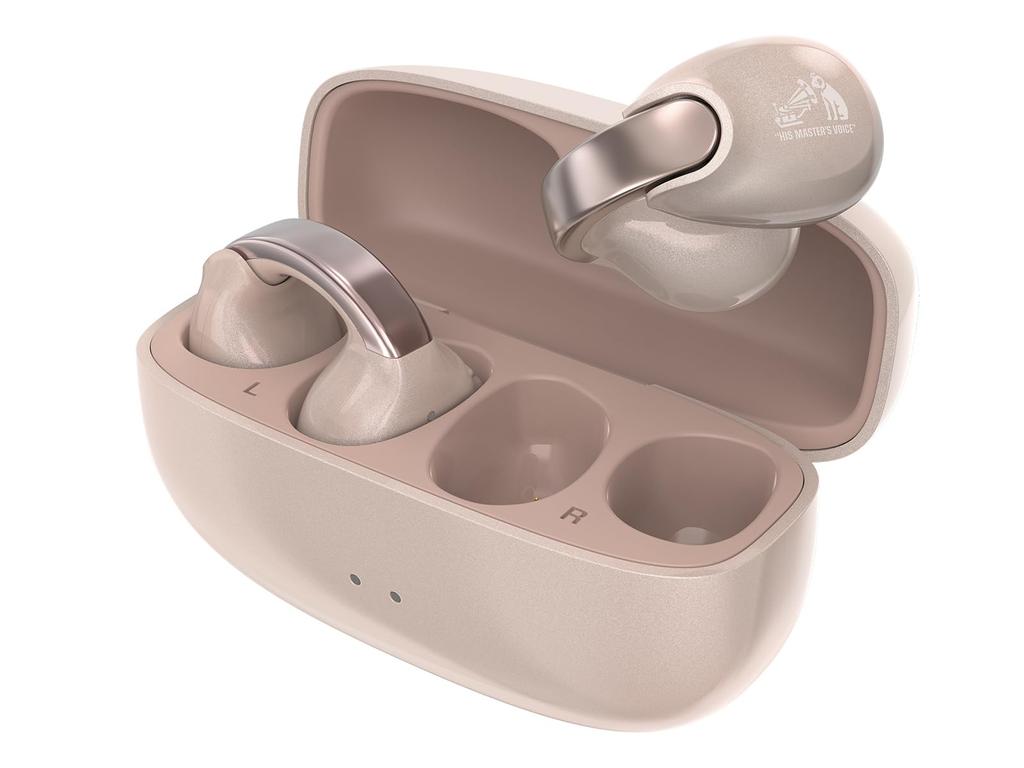 JVC Kenwood Victor Wireless Bluetooth Open Ear App 24 Hours Total Sound Sand Peach HA-NP1T-PN Earphones, Ver. 5.3, Ear, Cuff, Compatible, Multipoint,