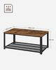 Coffee Table, Cocktail Table, Easy To Assemble, Industrial Side Table, Bedroom, with Metal Frame, with Storage Shelf,