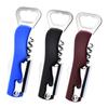 Stainless Steel Wine Opener & Knife Set with Plastic Handle - Portable Multifunctional Tool for Beer & Wine