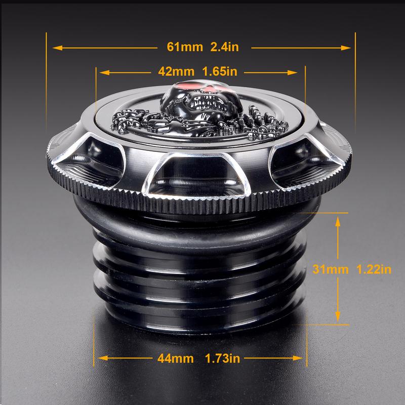 3D CNC Aluminum Motorcycle Tank Cover Fuel Gas Decorative Oil Cap for Harley Sportster XL 1200 883 X48 Dyna Touring Road King