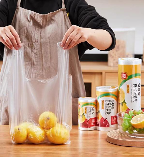 Household disposable vest fresh-keeping bag and tote bag