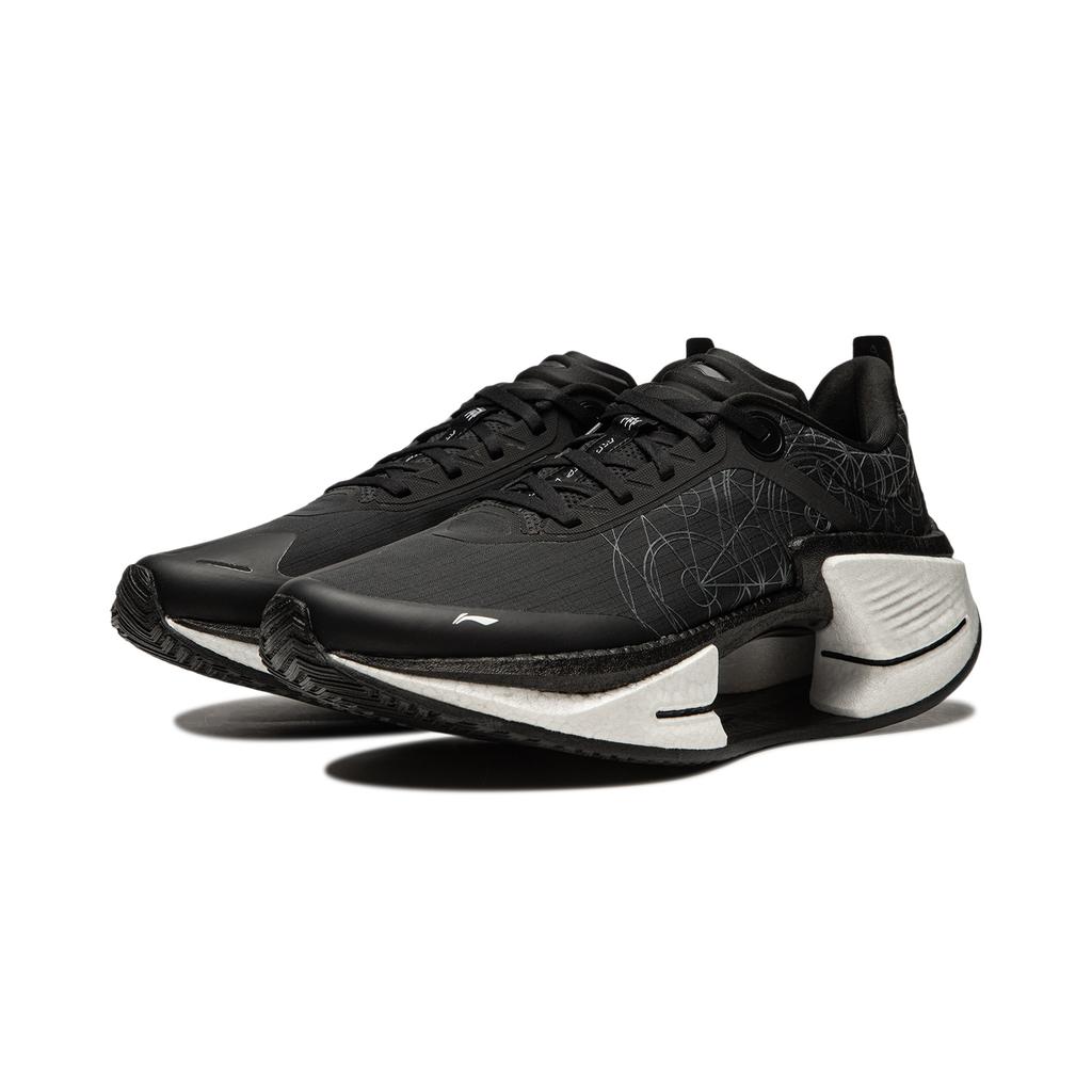 Li Ning Absolute Shadow 3 Základní technologie Profesionální soutěžní tréninkové běžecké boty Pánské tenisky Černé ARRU007-9