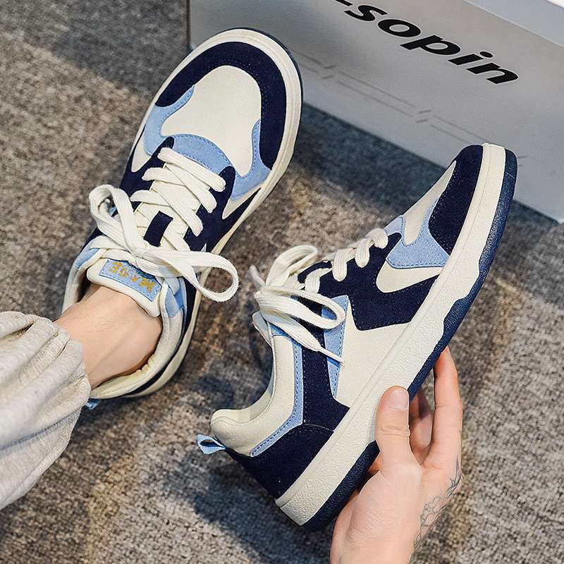 Shoes Men's summer breathable trend board shoes versatile student niche campus style canvas shoes men's sports and leisure shoes