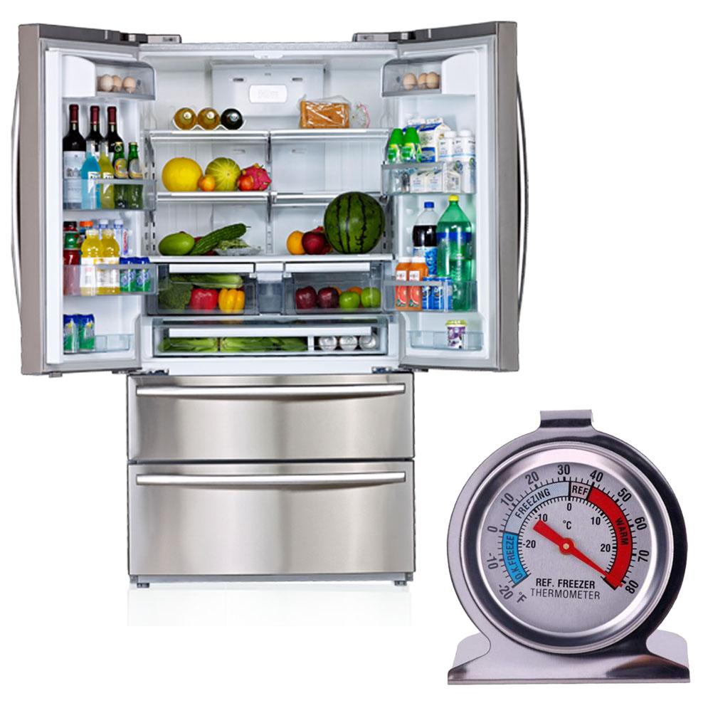Refrigerator Thermometers Large Dial Fridge Freezer Thermometer with Hook