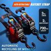 3.3m Automatic Retractable Tie Down Strap Luggage Securing Belt for Car Motorcycle Self-Driving Tour