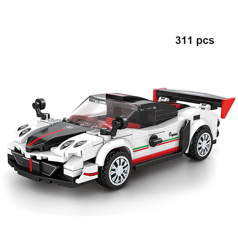 Technical Speed MOC Car City Super Rally Car Building Blocks Bricks Ornament Retro VintageToys For Kids Adults Birthday Gifts