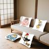 Hand Drawn Cute Cat Pillow Case Elegant Couple Home Living Room Bedroom Decorative Rectangle Pillowcase Sofa Cushion Cover